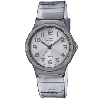 【CASIO 卡西歐】卡西歐薄型石英錶-果凍灰(MQ-24S-8B)