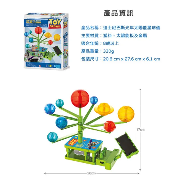 【4M】迪士尼系列-玩具總動員-巴斯光年太陽能星球儀(06216)