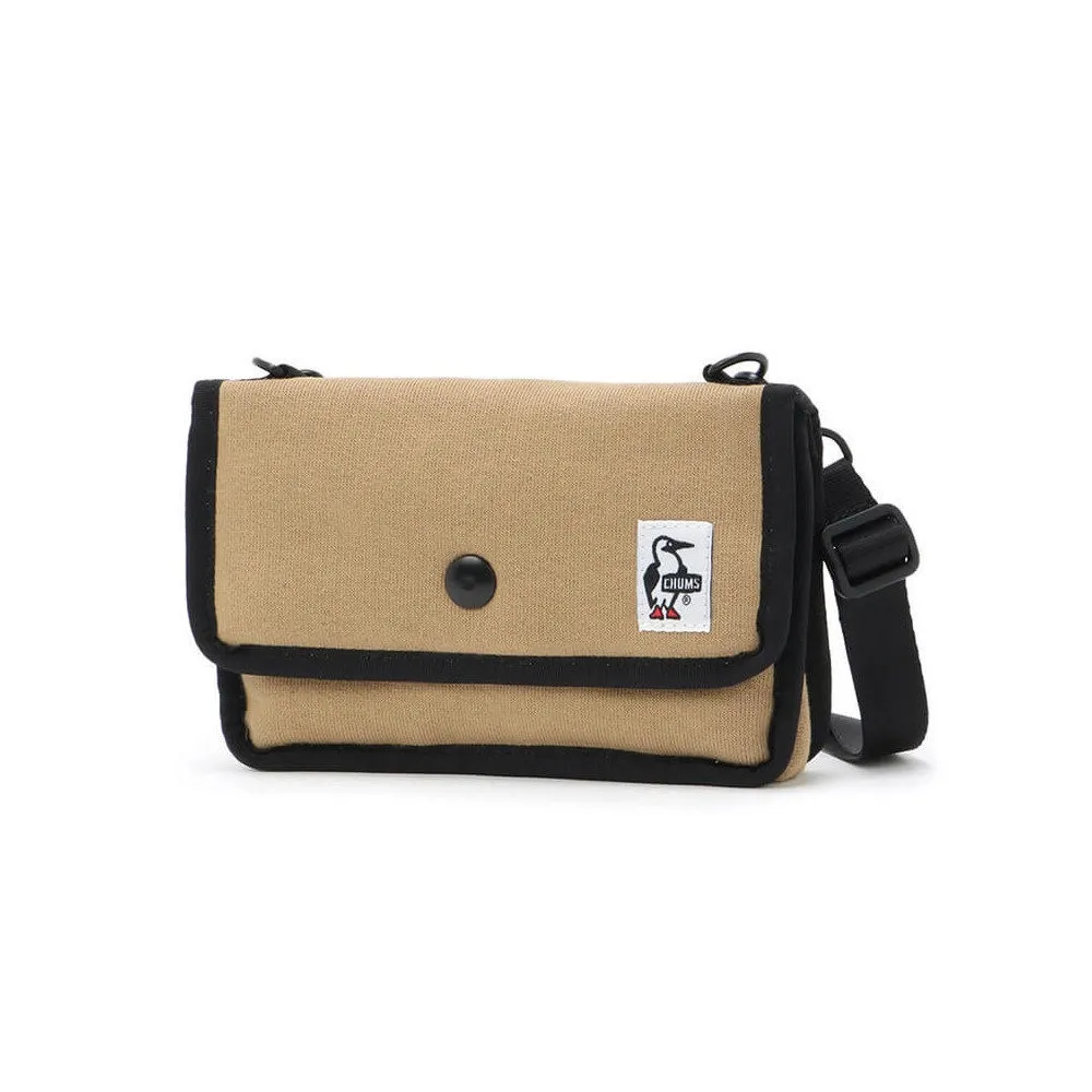 【CHUMS】CHUMS Mini Pouch Sweat側背包 米色 Outdoor(CH602702B001)