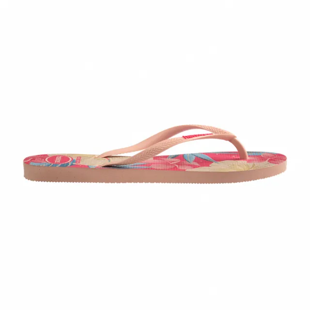 【havaianas 哈瓦仕】拖鞋 女鞋 夾腳拖 花卉 Slim Floral 粉 4129848-9898W(哈瓦士)