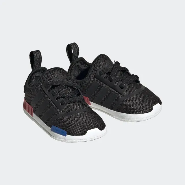 【adidas 愛迪達】NMD Crib 小童 學步鞋 運動 休閒 經典 Originals 彈性鞋帶 舒適 黑(HQ6116)