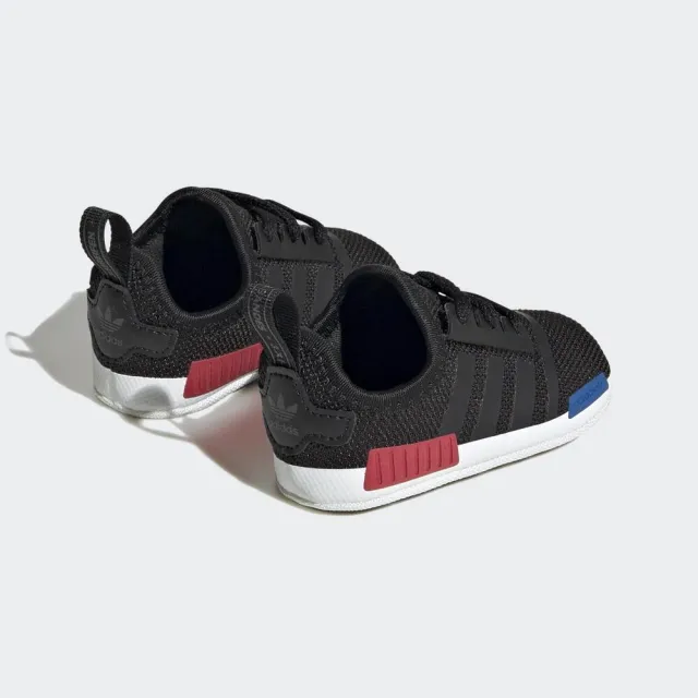 【adidas 愛迪達】NMD Crib 小童 學步鞋 運動 休閒 經典 Originals 彈性鞋帶 舒適 黑(HQ6116)
