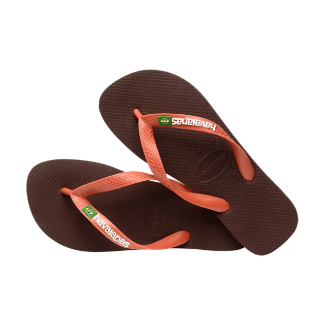 【havaianas 哈瓦仕】拖鞋 男鞋 女鞋 夾腳拖 國旗 Brasil Logo 咖啡色 4110850-3059U(哈瓦士)