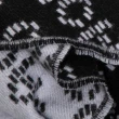 【COACH】皮標羊毛滿版字母圍巾(灰黑)