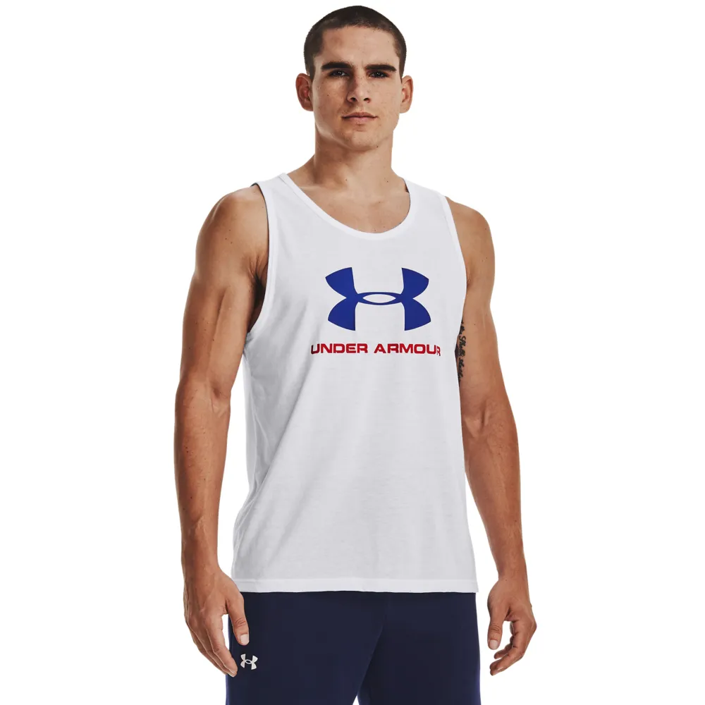 【UNDER ARMOUR】UA 男 Training Graphics背心_1329589-104(白)