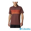【Columbia 哥倫比亞 官方旗艦】男款-Tech Trail™快排短袖Polo衫-暗紅(UAE22150WE / 2023春夏)