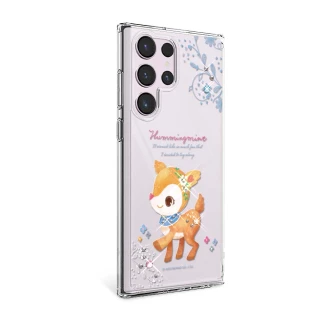 【apbs】三麗鷗 Kitty Samsung Galaxy S23 Ultra / S23+ / S23 輕薄軍規防摔水晶彩鑽手機殼(花園哈妮鹿)