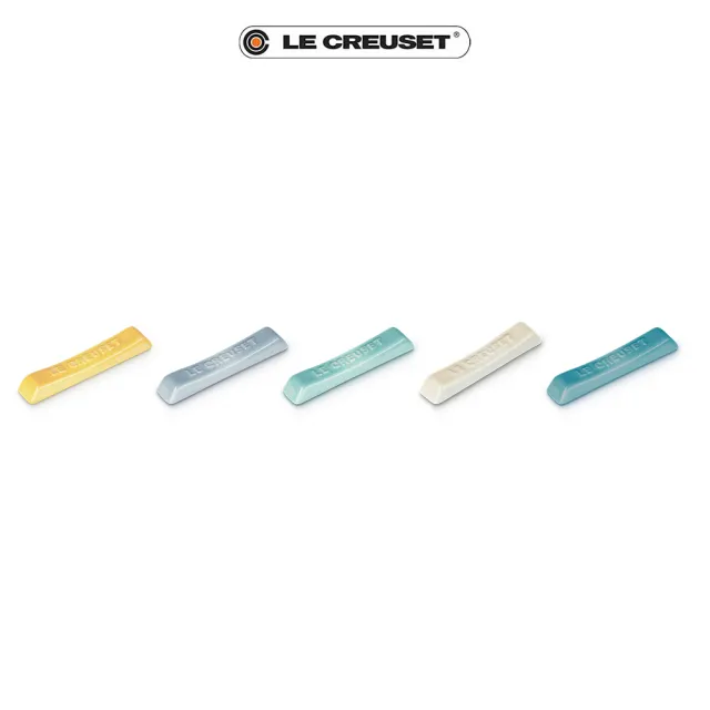 【Le Creuset】瓷器餐具架組 5入(沙丘白/加勒比海藍/溫桲黃/薄荷綠/海岸藍)