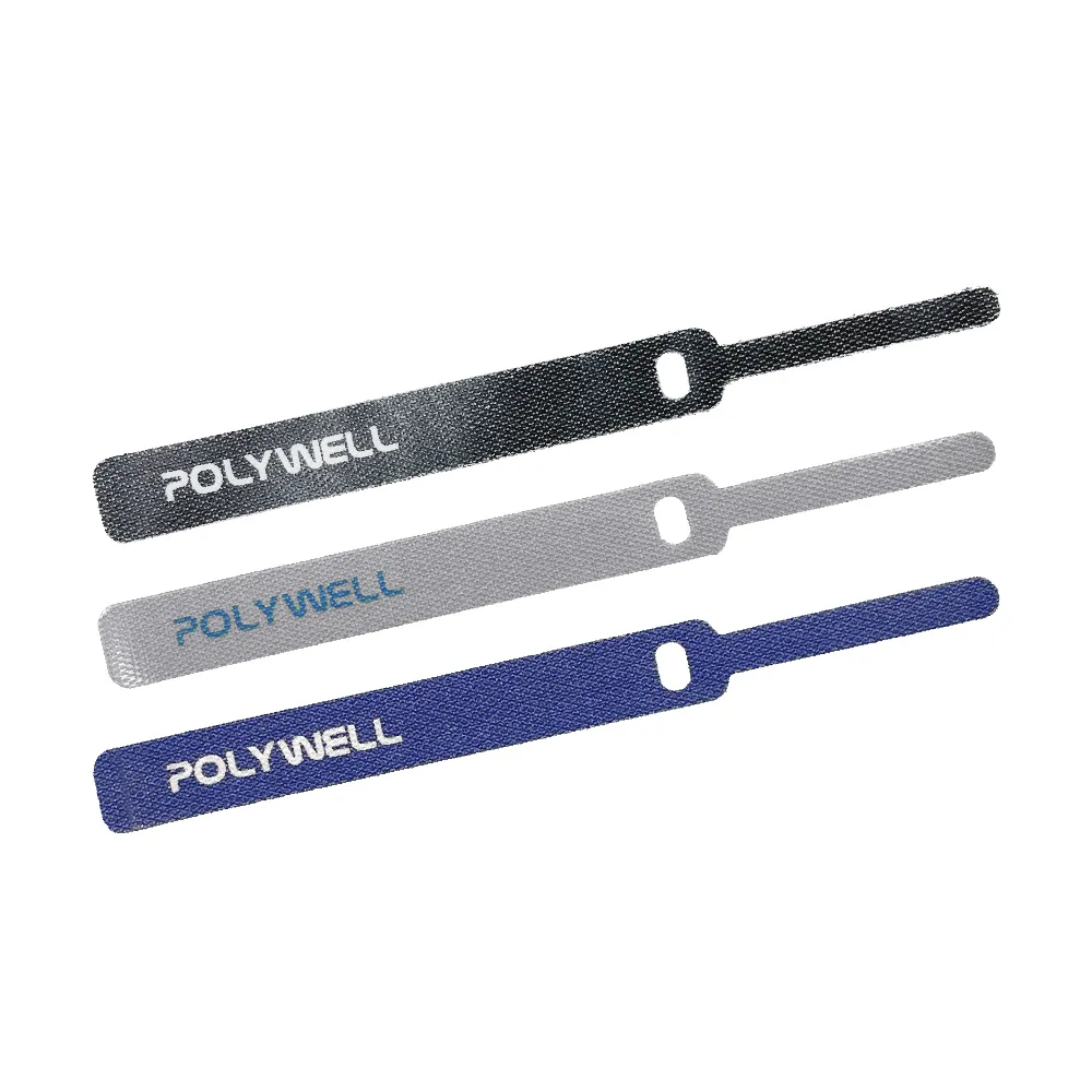 【POLYWELL】針型束線帶 黑灰藍/ 包色15入