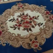 【山德力】古典羊毛地毯200x300cm靛青(古典花紋、立體雕花)