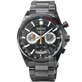 【SEIKO 精工】精工大錶徑三眼計時鋼帶錶-IP黑(SSB399P1 8T63-00T0SD)