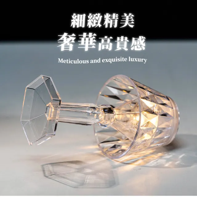 【童話公主】ins風水晶LED檯燈(小夜燈 氛圍燈 氣氛燈 伴睡燈 臥室燈 燈具燈飾 擺飾 電燈 禮物)