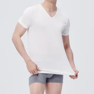 【棉花共和國】2件組-Silku輕引力涼感V領短袖衫(吸濕排汗 日本凉感 抗菌消臭 男上衣)