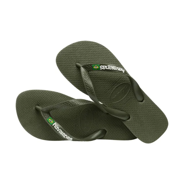 【havaianas 哈瓦仕】拖鞋 男鞋 女鞋 夾腳拖 國旗 Brasil Logo 綠 4110850-3058U(哈瓦士)