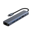 【YUNMI】六合一 USB Type-C 多功能集線器(RJ45千兆網路/HDMI/PD/USB3.0*3)