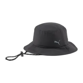 【PUMA】帽子 PRIME Techlab Bucket Hat 男女款 黑 漁夫帽 抽繩 防潑水 戶外 遮陽(02438501)