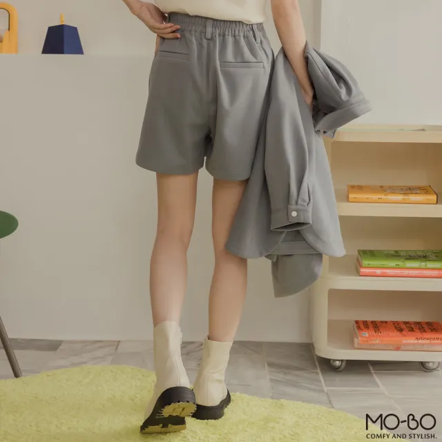 【MO-BO】都會質感磨毛厚斜紋短褲(褲子)