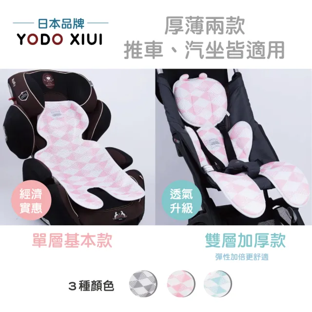 【Mua 姆兒選品】YODO XIUI透氣雙層加厚推車墊涼蓆座墊(水洗墊 嬰兒推車坐墊 安全座椅墊 汽座 提籃)