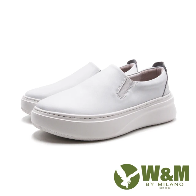 【W&M】女 厚底工作休閒鞋 女鞋(白色)