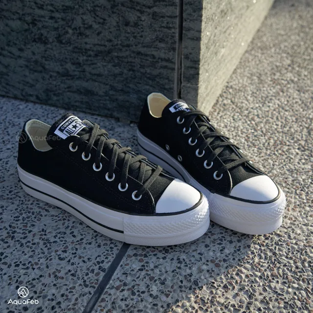 【CONVERSE】Ctas Lift 女鞋 黑色 低筒 厚底 帆布 增高 休閒鞋 560250C