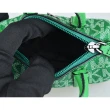 【Michael Kors】MICHAEL KORS字母浮雕LOGO PVC波士頓包設計拉鍊手提鑰匙圈零錢包(棕櫚綠)