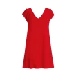 【OUWEY 歐薇】時尚甜美前後兩穿洋裝(紅色；S-L；3232437529)