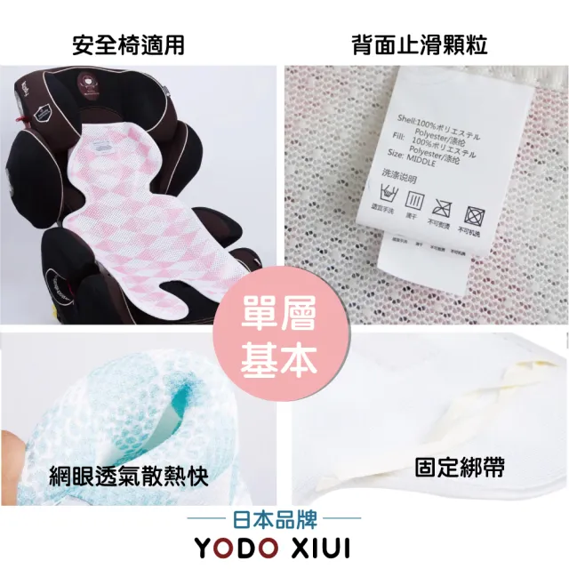 【YODO XIUI】透氣輕薄款推車墊涼蓆座墊(水洗墊 嬰兒推車座墊 安全座椅墊 汽座 提籃)
