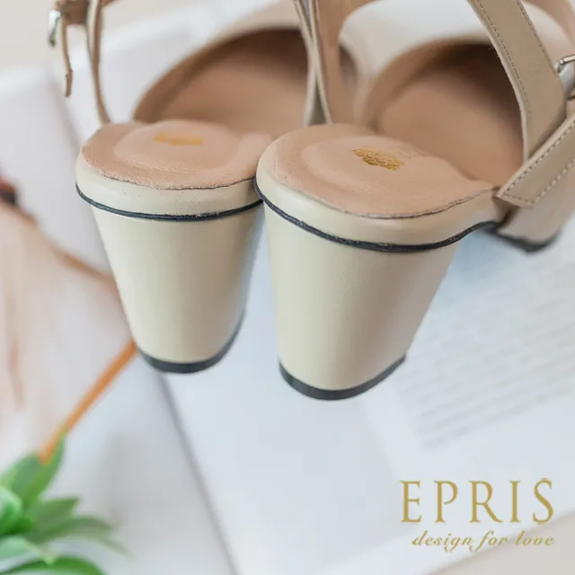 【EPRIS 艾佩絲】現貨 MIT手作婚鞋品牌 俏佳人 伴娘鞋 後空鞋 喜宴穿搭 20-26-奶茶裸(女鞋)