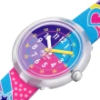 【Flik Flak】兒童手錶 色彩派對 COLOR PARTY 兒童錶 編織錶帶 瑞士錶 錶(31.85mm)
