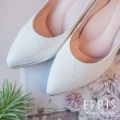 【EPRIS 艾佩絲】現貨 女鞋推薦 白紗穿搭 微星女神 尖頭高跟鞋 婚鞋 21-26-甜心白(女鞋)