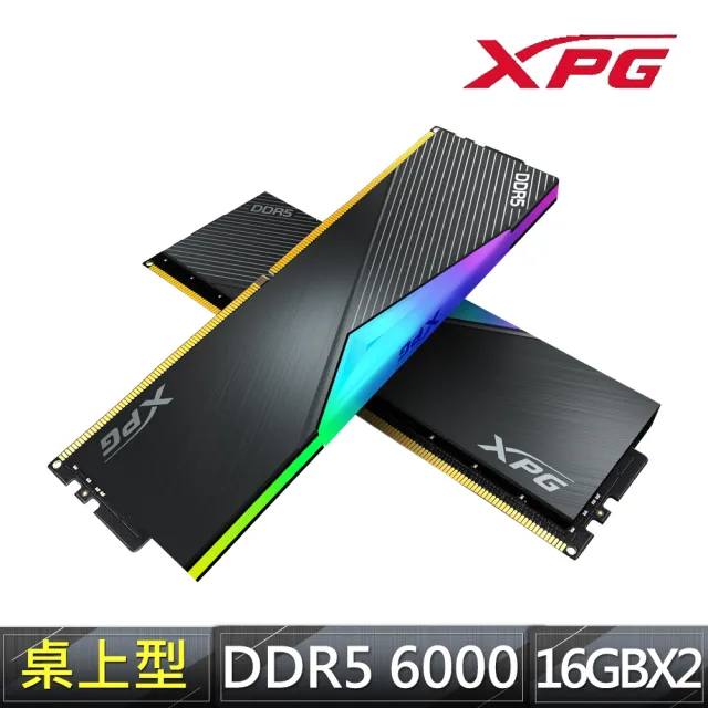 【ADATA 威剛】XPG LANCER DDR5-6000 16G*2  RGB超頻桌上型記憶體(AX5U6000C3016G-DCLARBK)