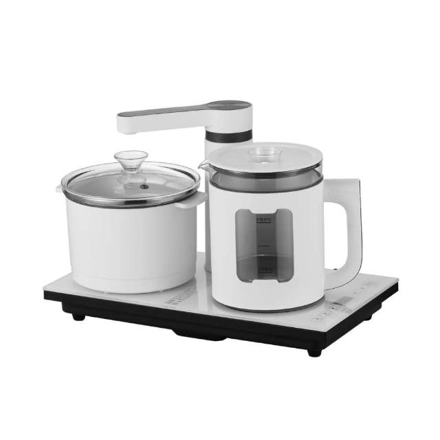 【SONGEN 松井】雙享泡自動補水品茗泡茶機/快煮壺/電水壺/茶具組(SG-1362附PC食品級淨水桶)