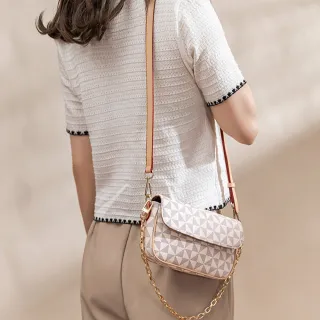 【MoonDy】雙11 包包 斜背包 包包女 單肩包 鏈條包 2023春夏新款休閒包包 百搭包包 斜跨包 小方