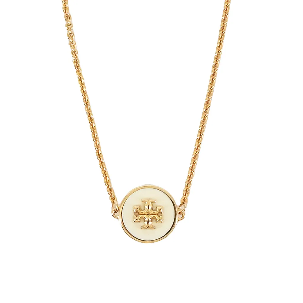 【TORY BURCH】KIRA金字雙T琺瑯手鍊(象牙白)