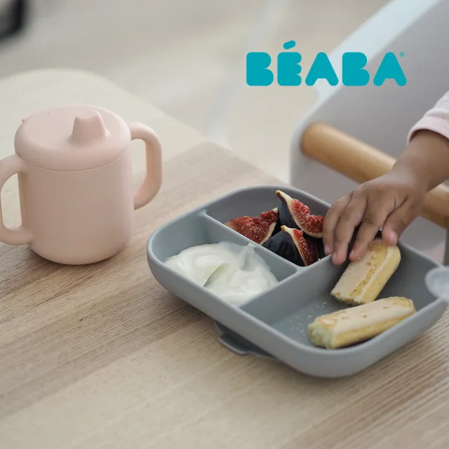 【BEABA】矽膠學習餐具3件組(2色可選)