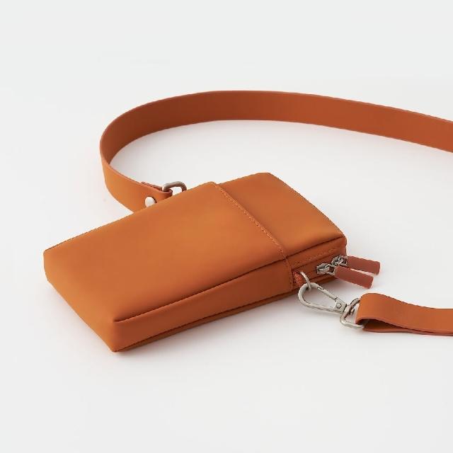 【MUJI 無印良品】自由組合收納包/長方形.小.縱型/橘(橘色/17*9.5*2.7cm)