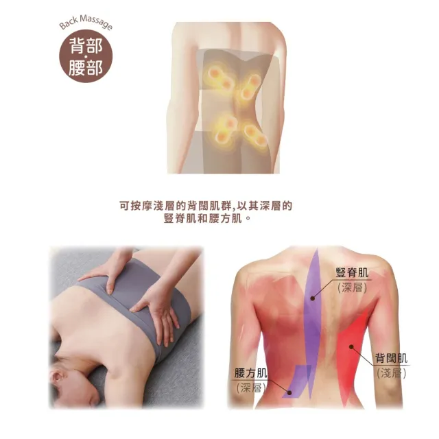 【台隆手創館】ATEX LOURDES V型溫感指壓按摩椅墊-煙燻灰/奶霜杏 AX-HPL368(按摩枕)