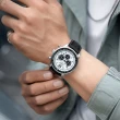 【CITIZEN 星辰】亞洲限定款 熊貓 光動能三眼計時手錶 送行動電源 畢業禮物(CA4500-32A)