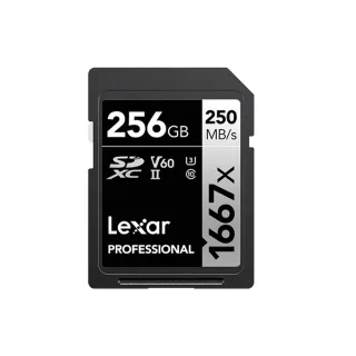 【Lexar 雷克沙】Professional 1667x SDXC™ UHS-II 256G記憶卡 SILVER 系列