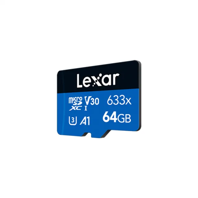 【Lexar 雷克沙】633x microSDXC UHS-I A1 U3 64G記憶卡