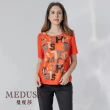 【MEDUSA 曼度莎】現貨-柔軟字母橘色上衣（M-2L）｜女上衣 女短袖上衣 加大尺碼(101-70701)