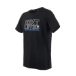 【FIRESTAR】男彈性印花短袖T恤-慢跑 路跑 涼感 運動 上衣 反光 黑白藍(D3238-10)