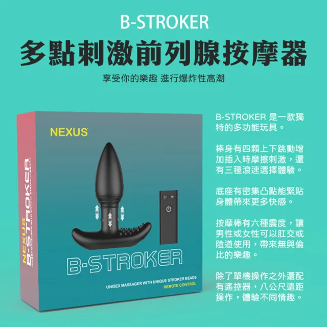 【Nexus】B-STROKER｜多點刺激前列腺按摩器(情趣用品.情趣職人.後庭.按摩器)