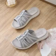 【SPRING】厚底拖鞋 輕量拖鞋/舒適輕量機能透氣織帶造型厚底拖鞋(灰)