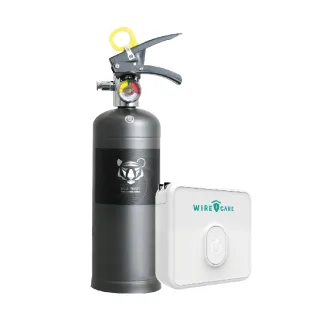 【正德防火】WIRECARE宅電防護員+台製強化液滅火器1L(居家用電防火安全組│滅火器可任選)