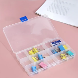 【Dagebeno荷生活】多格透明小物收納盒 首飾針線文具藥品文具分格收納盒(10格款3入)