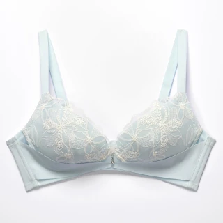 【Wacoal 華歌爾】WIRE FREE B:4L/ D:M-3L無鋼圈減壓內衣 NBB213C5(沁寧藍)