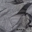 【AnnaSofia】柔軟披肩圍巾-典騰茶花透紗混絲 現貨(灰黑系)