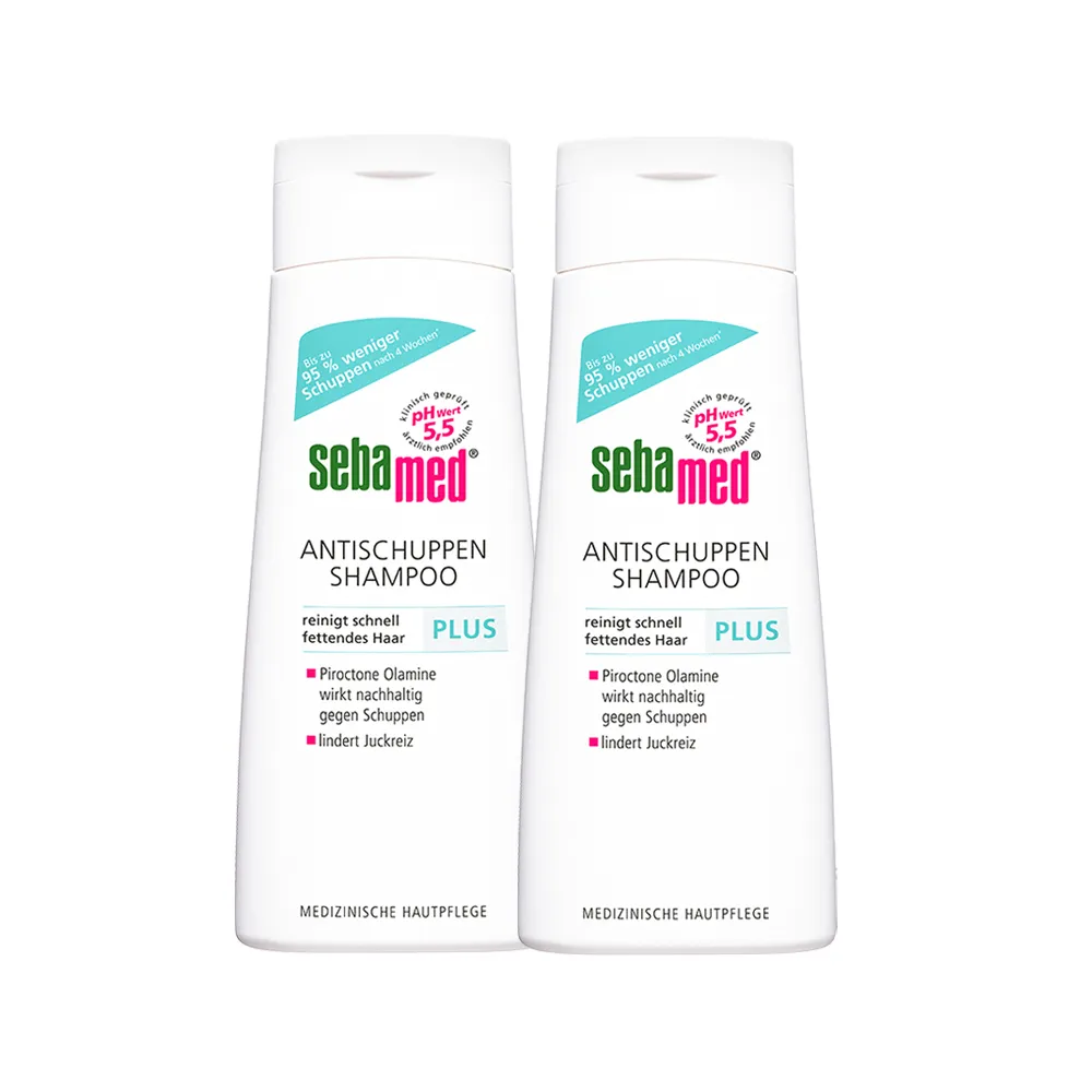 【SEBAMED 施巴】薄荷淨化洗髮露PLUS 200mlx2入(總代理)