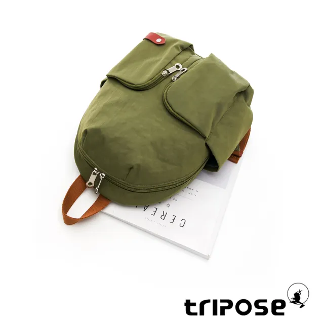 【tripose】CUBI微皺尼龍輕量後背包-小(抹茶綠)